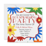 Bright Flowers Housewarming Party Invitation