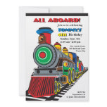 Bright Fun Kid Train Invitation
