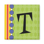 Bright Fun Polka Dot Monogram Magnet