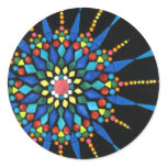 Bright Gemstone Mosaic on Black stickers