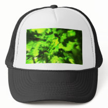 Bright Green Abstract. Mesh Hat