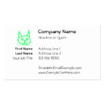 Bright Green Cat. Business Cards