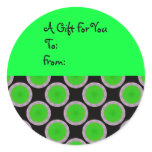 Bright Green Circles Gift Tag