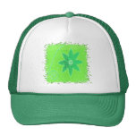 Bright green flower hat