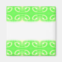 Bright Green Futuristic Pattern. Magnet