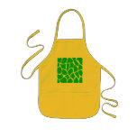 Bright Green Giraffe Print Pattern. Apron