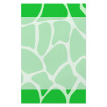Bright Green Giraffe Print Pattern. Custom flyers