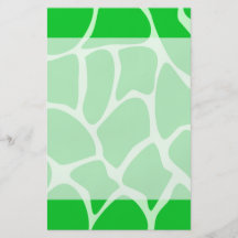Bright Green Giraffe Print Pattern. Full Color Flyer