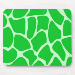 Bright Green Giraffe Print Pattern. Mouse Pads