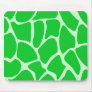 Bright Green Giraffe Print Pattern. Mouse Pads