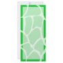 Bright Green Giraffe Print Pattern. Full Colour Rack Card