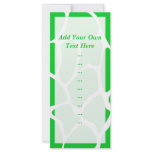 Bright Green Giraffe Print Pattern. Rack Cards