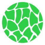 Bright Green Giraffe Print Pattern. Stickers