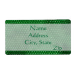 Bright Green Lizard Skin Scales Label