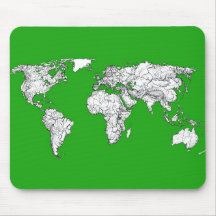 Bright green map mousepads