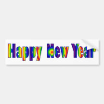 Bright Happy New Year Bumper Stickers