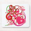 Bright Hearts and Scrolls for Lovers mousepads
