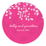 Bright Hot Pink Wedding Stickers