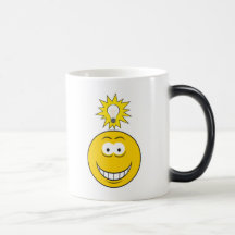 Bright Idea Smiley Face Coffee Mugs