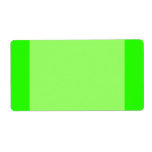 Bright lime green personalised shipping labels