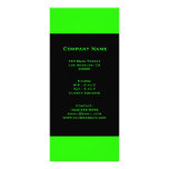 bright lime green rack card