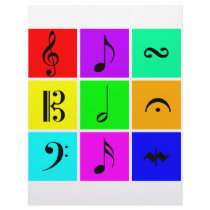 bright music symbols