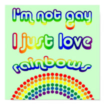 Bright Not Gay But Love Rainbows Retro posters
