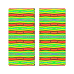 Bright Orange Lime Green stripes Gallery Wrapped Canvas