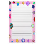 Bright Painted Egg Border Lined Easter Stationery