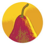 Bright Pear Round Sticker