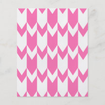 Bright Pink and White Chevron Pattern. Personalized Flyer
