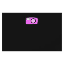 Bright Pink Camera. On Black. Personalized Flyer