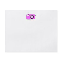 Bright Pink Camera. On White. Full Color Flyer