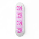 Bright Pink Cat Skate Board Deck