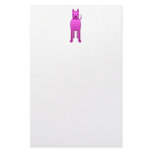 Bright Pink Dog. Cartoon. Illustration. Stationery Paper