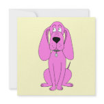 Bright Pink Dog. Hound Cartoon. invitations