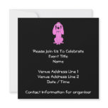Bright Pink Dog. Hound Cartoon. Invitations