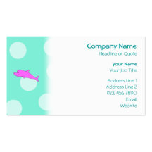 Bright Pink Dolphin. Business Card Templates