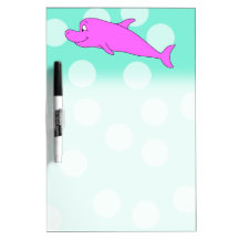 Bright Pink Dolphin. Dry-Erase Whiteboard