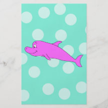 Bright Pink Dolphin. Full Color Flyer