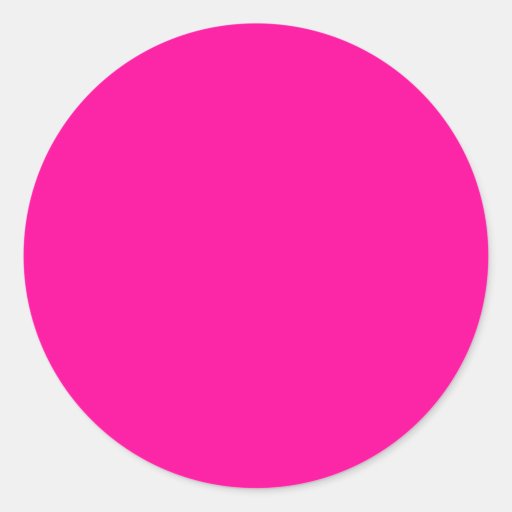 Bright Pink Dot Or Cirlce Round Sticker