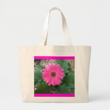 Bright Pink Gerber Daisy Bag