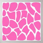 Bright Pink Giraffe Print Pattern. Custom