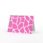 Bright Pink Giraffe Print Pattern. Custom cards