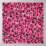 Bright Pink Leopard Print Pattern.