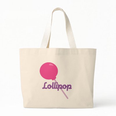 Bright Pink Lollipop Canvas Bag by candystore