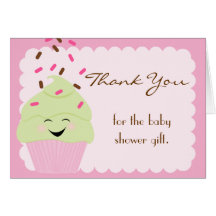 Bright Pink Sprinkles Thank You Card
