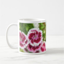 Bright Pink Sweet William Flowers Coffee Mug