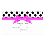 BRIGHT PINK & WHITE POLKA DOT BUSINESS CARD