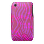 Bright Pink Zebra Print Patterned iPhone 3 Cases